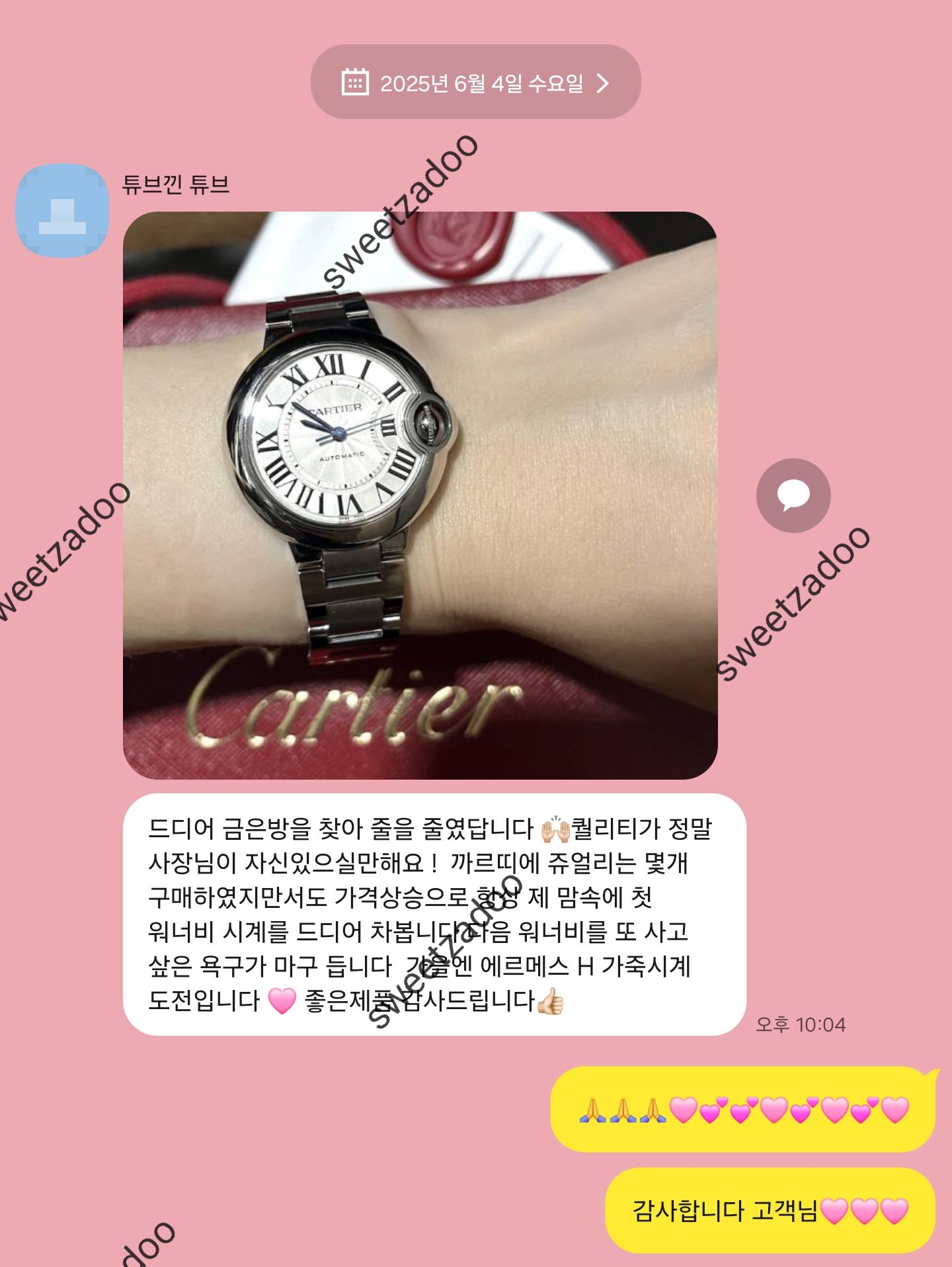까르띠에 발롱블루